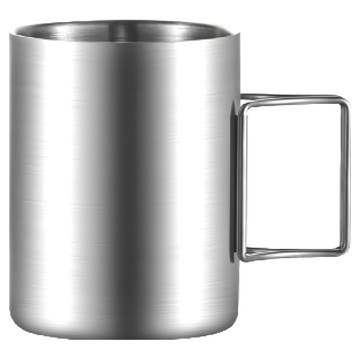 FANCY LIFE 雙層隔熱折疊杯 不鏽鋼材質  220ml  1個