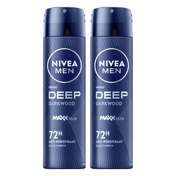 NIVEA 妮維雅 男士止汗爽身噴霧 深極炭系列 清新魅力 噴霧瓶  150ml  2瓶