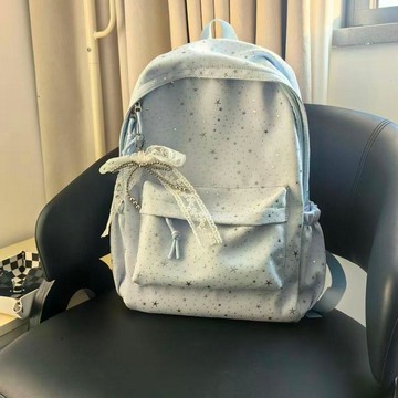 ✅臺灣出貨 星星書包新款大容量可愛高中生ins風雙肩包簡約大學生揹包雙肩包