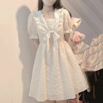 女大童夏裝12歲初中生日系連衣裙