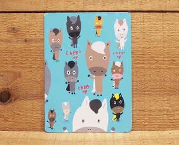 【卡片】 可愛的馬萬用卡(CHEER UP)29572  附信封