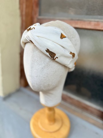 小牛村 / 彈性髮帶 手作髮飾 頭帶 日系 輕薄 貓咪