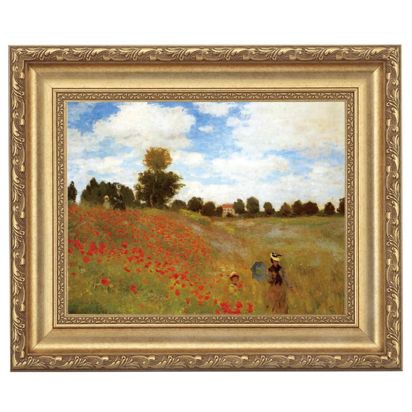 モネ 絵画 ひなげし 4号 クロード・モネ 絵画 Claude Monet 立体複製名画 レプリカ 額付き 美術品 絵画 インテリア おしゃれ 壁掛け 壁飾り アートの友社