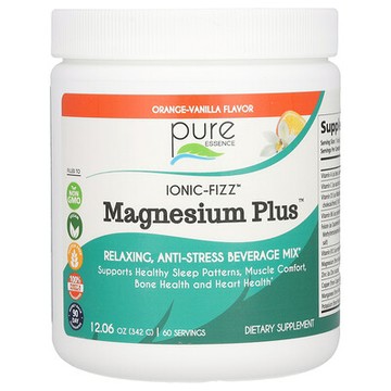 Pure Essence, Ionic-Fizz Magnesium Plus，柳丁香草味，12.06 盎司（342 克）