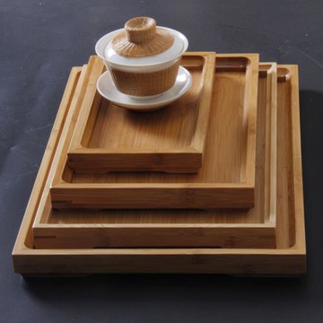 竹托盤茶盤 竹木盤子長方形 大小號楠竹竹盤茶道配件 果盤上菜盤