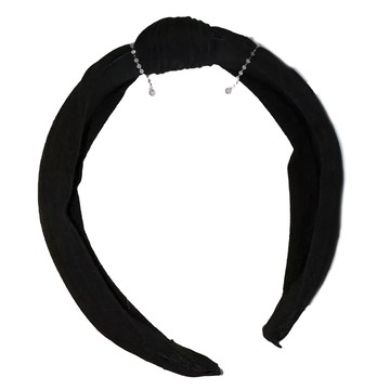 SY 蝴蝶結髮圈 純色寬版 2入/組  黑色