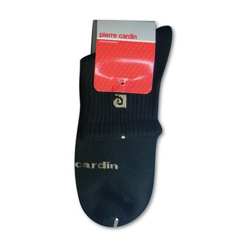 皮爾卡登1/2織花休閒襪<黑色>