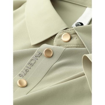 (免運)UBV商務絲光polo衫短袖男士冰絲翻領T恤夏季2025新款涼感保羅上衣