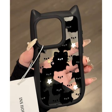 星星多隻貓咪 黑貓 適用蘋果iPhone17/16/15新款iPhone14高階感13蘋果12promax防摔保護殼