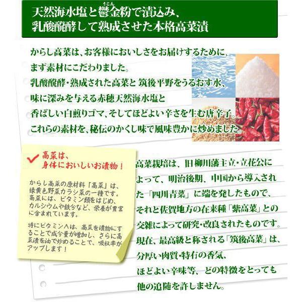 ギフト箱入 のし対応 博多辛子高菜 3袋 九州産高菜を使用 贈り物 粗品 お返し 日本みやげ ご挨拶 景品 賞品