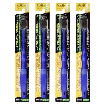 Create 寬版軟毛超潔淨牙刷 人體工學握柄 大型刷頭  1入  4支