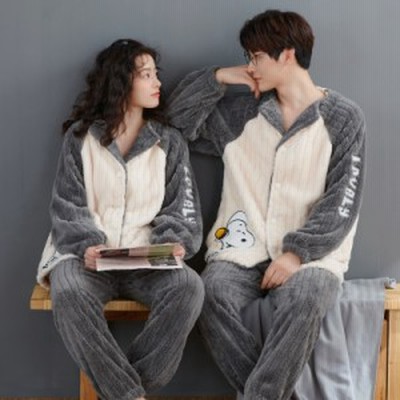 スヌーピー パジャマ 上下セット パジャマ レディース メンズ カップル ペアルック ルームウェア 厚手 冬 ペアパジャマ 長袖パジャマ お 通販 Lineポイント最大1 0 Get Lineショッピング