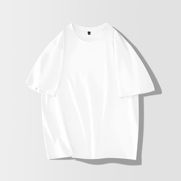 【新款熱賣】夏季圓領包邊純色短袖簡約男上衣T恤休閑凈版衫男士t恤衫