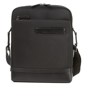 美國旅行者 AMERICAN TOURISTER UNIV 斜挎包 多層收納空間 男女通用  黑色  24.5 x 6 x 31cm