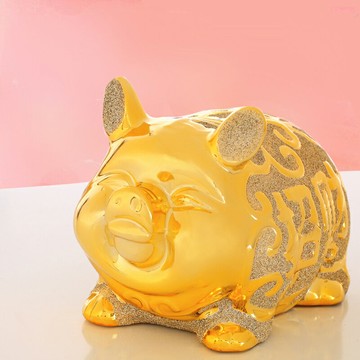 大容量金豬特大號儲蓄罐開業禮品金色存錢罐招財進寶玻璃砂旺財豬