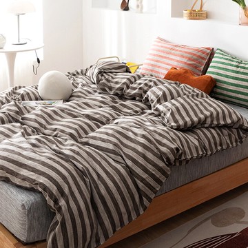 簡約全棉床上四件套100純棉水洗棉床單被套宿舍床笠4三件套床品