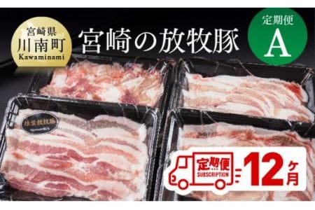 宮崎の放牧豚 豚肉定期便A 12ヶ月定期便