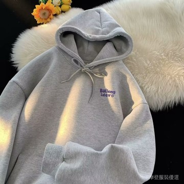 ✨新春新品✨連帽衛衣 男裝 百搭 秋冬季 加絨 加厚 潮牌 字母 印花 美式 休閒 上衣服外套     WIDU