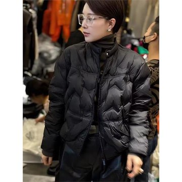 歐洲站2025冬季新款時尚立領輕薄羽絨服顯短款顯瘦白鴨絨羽絨服女