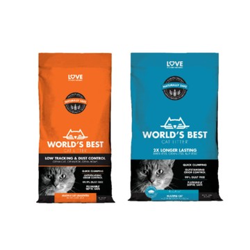 美國WORLD S BEST貓漾-世界首選-環保玉米砂15LB(6.80KG) x 3入組