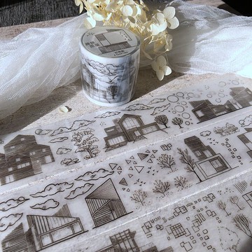 5cm 霧面PET 紙膠帶-線條部屋