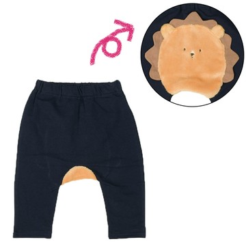 akachan honpo - 造型屁屁褲-刷毛 動物-深藍色