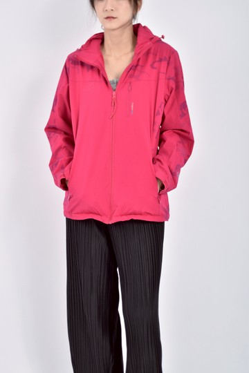 (L) fengxuelang運動連帽內刷毛登山粉色外套