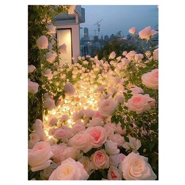 Taminayo 簡易DIY繪畫與木框套組  田野的玫瑰  1套