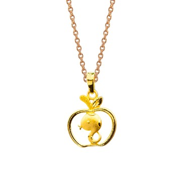 Jove gold 漾金飾 平安蛇黃金墜子 送項鍊
