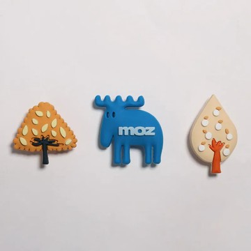 【MOZ瑞典駝鹿】藍色奇遇 洞洞鞋 專屬鞋扣(3入)