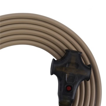ADAMOUTDOOR 戶外延長動力線10M(沙漠色) (露營 野營 動力線 電源線 戶外 台灣製 )