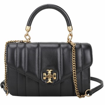 TORY BURCH Kira 納帕小羊皮絎縫鍊帶信封式肩背包(黑色)