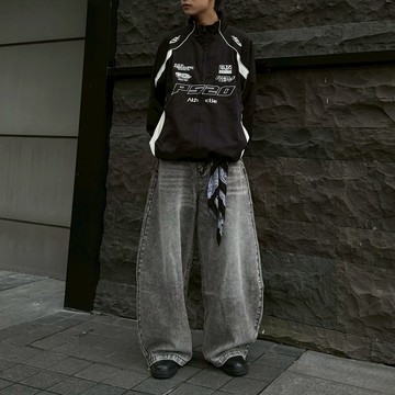 『GOAT』韓國 水洗 貓鬚 彎刀牛仔褲 長褲  街頭 百搭 男女款 牛仔褲
