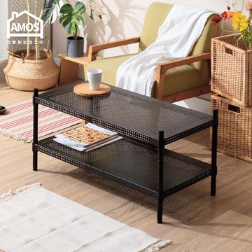 【Amos】90CM鐵力士收納茶几桌