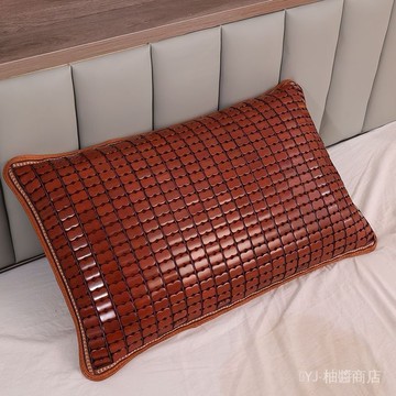 ✨可開發票#夏季麻將涼席枕套夏天竹涼席枕頭套枕片學生大人單人佈筋牛筋枕墊#免運