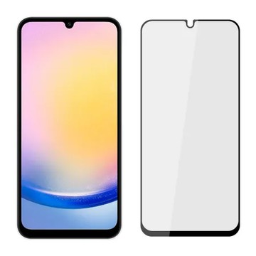 YADI Samsung Galaxy A25 5G 6.5吋 2024 水之鏡 AGC全滿版手機玻璃保護貼 黑