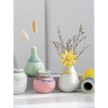 景德鎮ins風創意北歐現代簡約家居裝飾品 小清新文藝陶瓷迷你花瓶