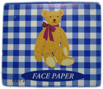 【震撼精品百貨】Holly's Bear 泰迪熊 吸油面紙 藍白格子  震撼日式精品百貨