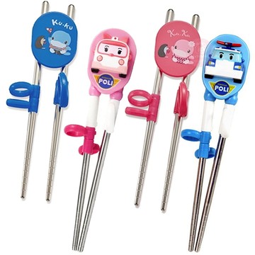 韓國 EDISON 不鏽鋼學習筷 波力 Poli 安寶 冰雪奇緣 艾莎 酷咕鴨 愛迪生 兒童筷 輔助筷 訓練筷