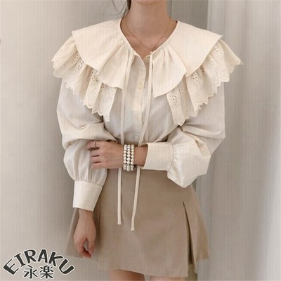 襟かわいいブラウスの通販 1 7件の検索結果 Lineショッピング
