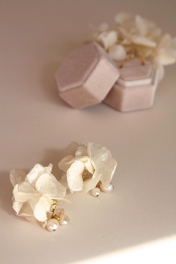 耳環 飾品 花耳環 花辦耳環 珍珠耳環 乾花耳環 少女風 日系作品