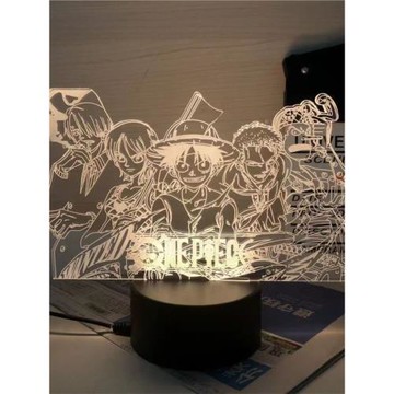 海賊王航海王手辦周邊路飛索隆艾斯聯名裝飾擺件小夜燈生日禮物