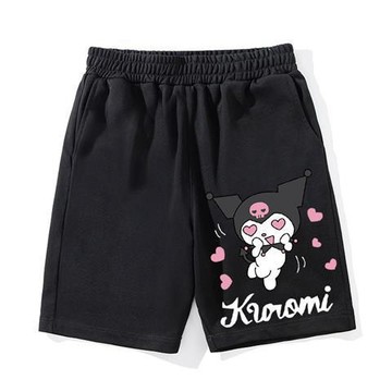 🔥台灣發貨 高品质🔥kuromi庫洛米短褲運動套裝女褲子夏季三麗鷗聯名直筒休閑褲五分褲