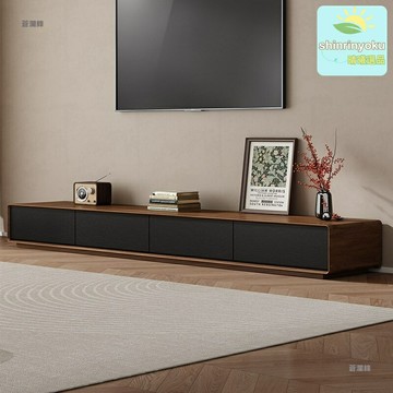 【小戶型福音】實木電視櫃 電視櫃組合 茶几組合 客廳傢俱 胡桃色 簡約現代 環保實木 儲物設計 穩固耐用