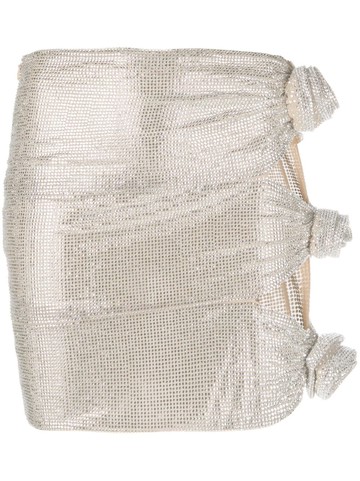 Giuseppe Di Morabito - crystal-embellished cut-out mini skirt - women - Elastane/Polyamide - 42 - Silver