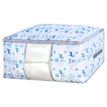 E.City 新款多功能圖案防潑水牛津布棉被衣物收納袋  中57 x 39 x 22cm  2個裝  1組