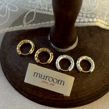 耳環有點美【法式肌理感】muroom 純銀耳針[M30]