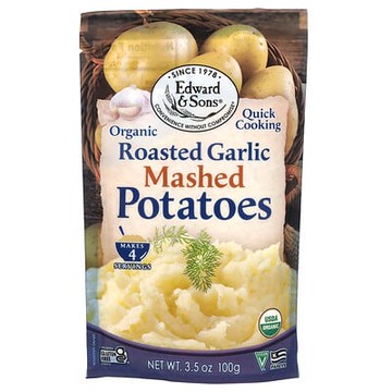 Edward & Sons, 有機馬鈴薯泥，香烤大蒜，3.5 盎司（100 克）