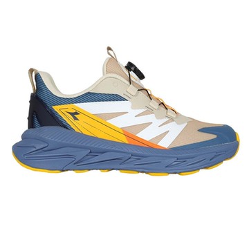 DIADORA 男大童音速超跑輕量慢跑鞋-超寬楦-旋轉扣 休閒 DA11161 奶茶藍白黃