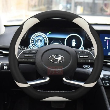 ✨【卡通熊】Hyundai 真皮方向盤套 Ioniq 5 Custin Mufasa Elantra 現代方向盤套